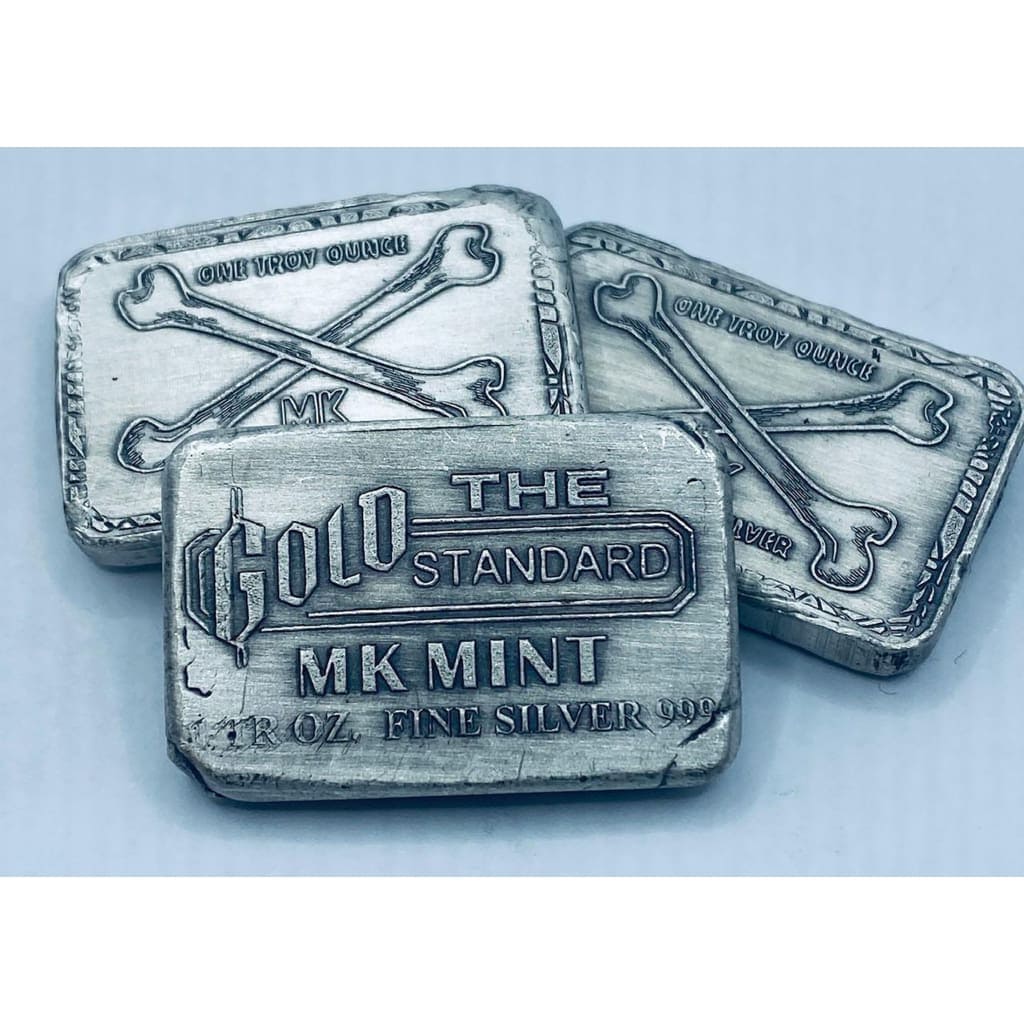 1 Ozt MK BarZ Gold Standard Mini Bar Stamped.999 Fine Silver - silver bullion