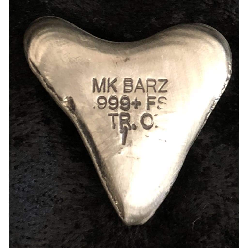 1 Ozt MK BarZ Shark Tooth Hand Poured.999 FS