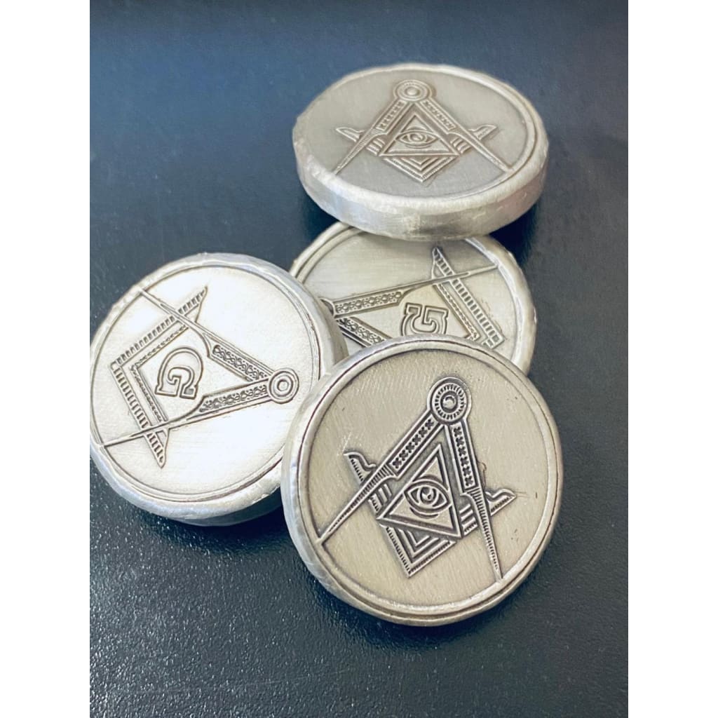 1 Troy Oz. Masonic All Seeing Eye Symbol Round.999 Fine Silver