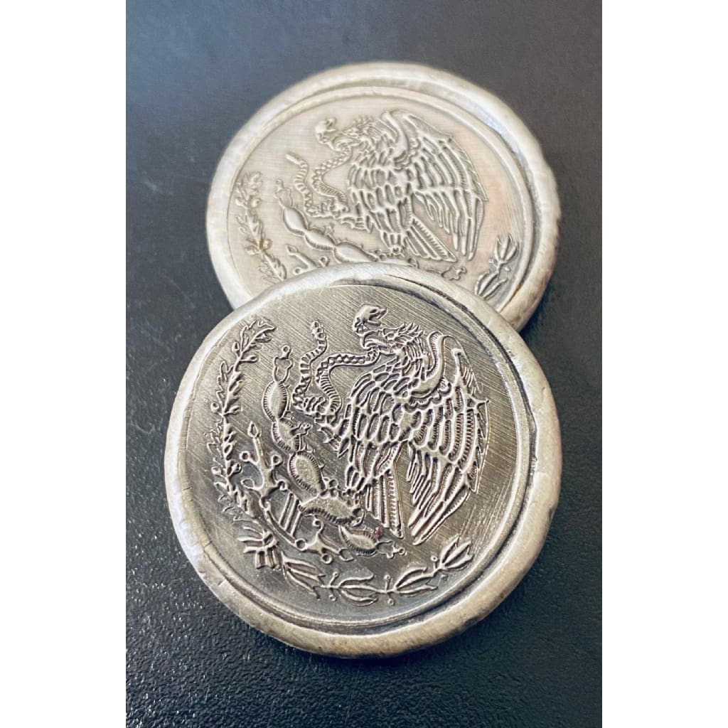 1 Troy Oz. Mexico Coat of Arms Round.999 Fine Silver