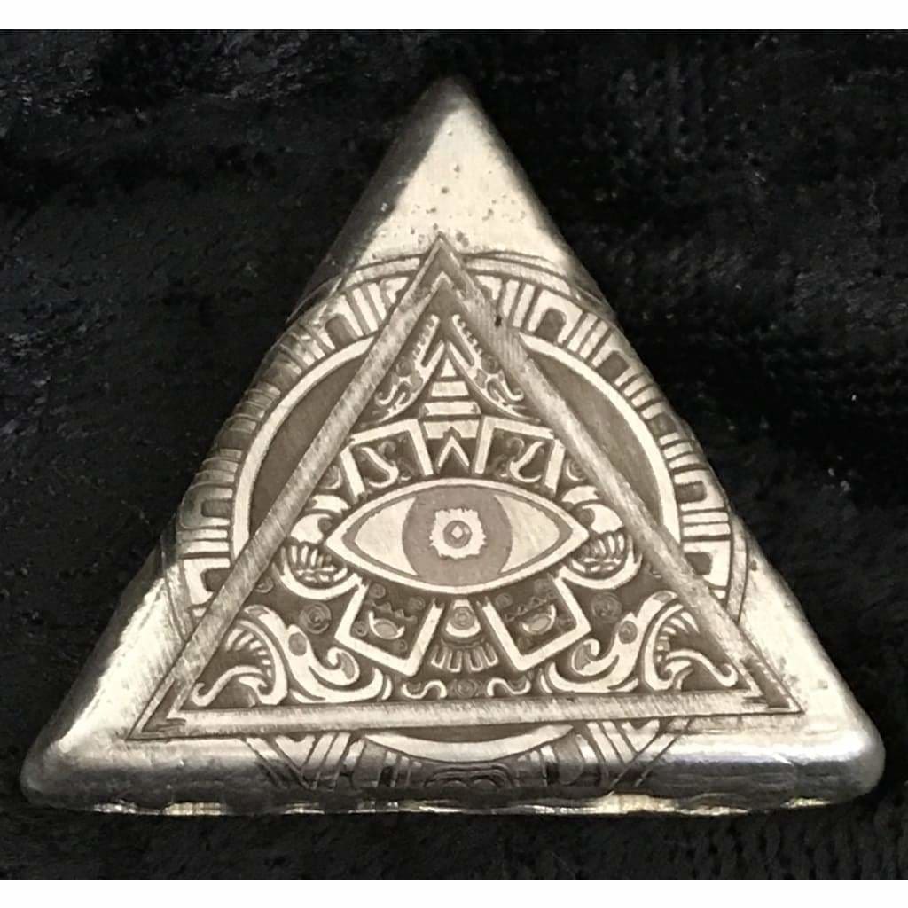 1 Troy Oz MK BarZ All Seeing Eye.999 FS Laser Triangle