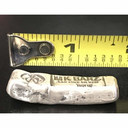 1 Troy Oz. Skull Kit Kat Antiqued Patina Stamped.999 Fine Silver