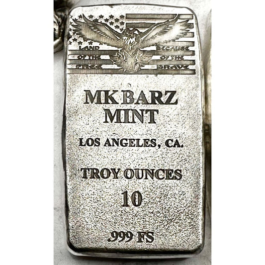 10 Troy ounce.999 FS MK Barz Mint USA EAGLE