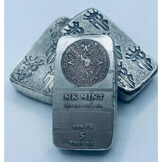 10 Ozt MK BarZ Angel of Independence Monogrammed Back Weight Bar.999 Fine Silver