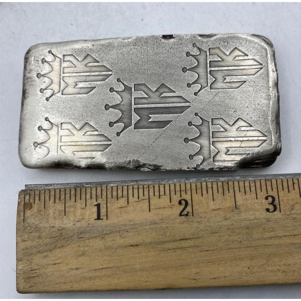 10 Ozt MK BarZ Anonymous Pours Monogrammed Back Weight Bar.999 Fine Silver