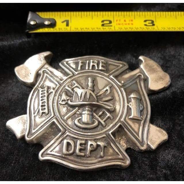 10 ozt MK BarZ Fireman’s Badge.999 FS Hand Poured LTD to 500