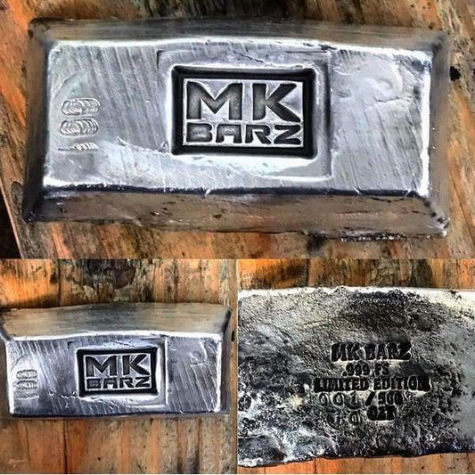 10 troy oz. MK CLASSIC VAULT BAR Stamped.999+ FS MINTAGE 500