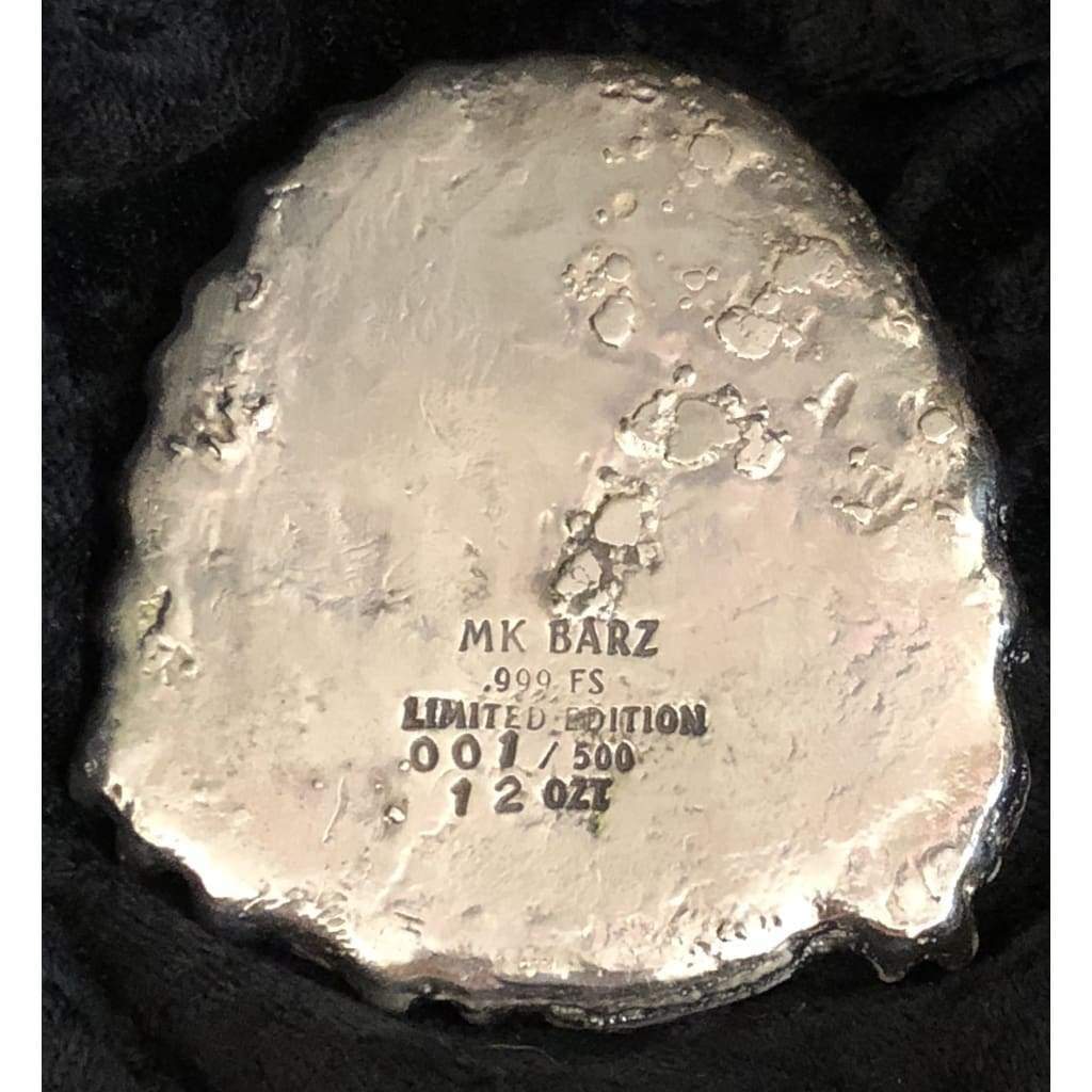 4 Troy Oz MK BarZ "Evil Jack O' Lantern" 2D Sand Cast .999 Fine Silve - Foto 6