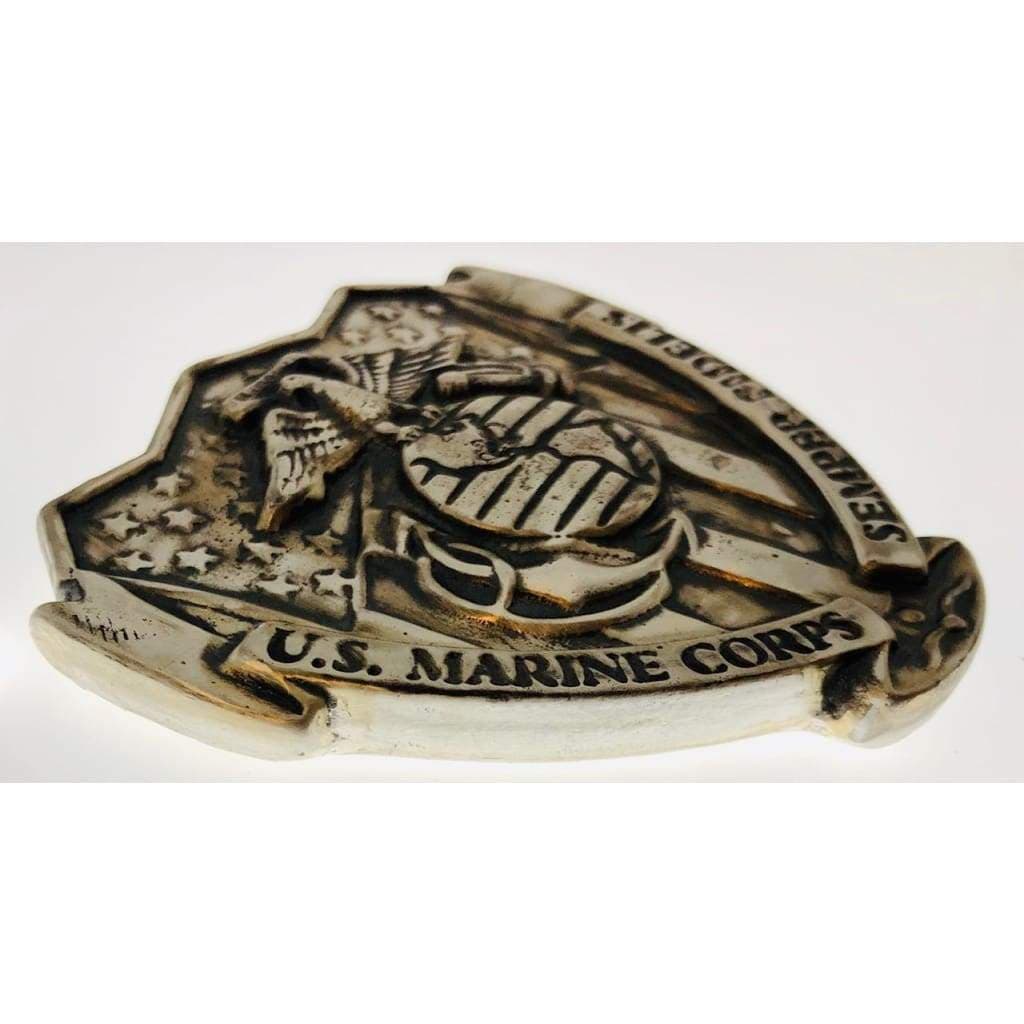 12 Oz  MK BarZ U.S. "Marines Semper Fi-Medal of Honor" Sand Cast LTD .999 FS Bar - MK BARZ AND BULLION