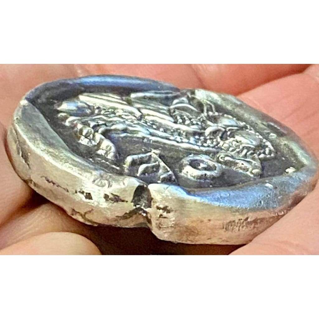 @2.18 Oz MK BarZ Owl of Athena- Roman Reverse! Sand Cast Replica Ancient Coin.999 FS