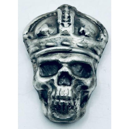 2.5 Ozt MK BarZ Royal Skull Hand Poured Bar.999 FS