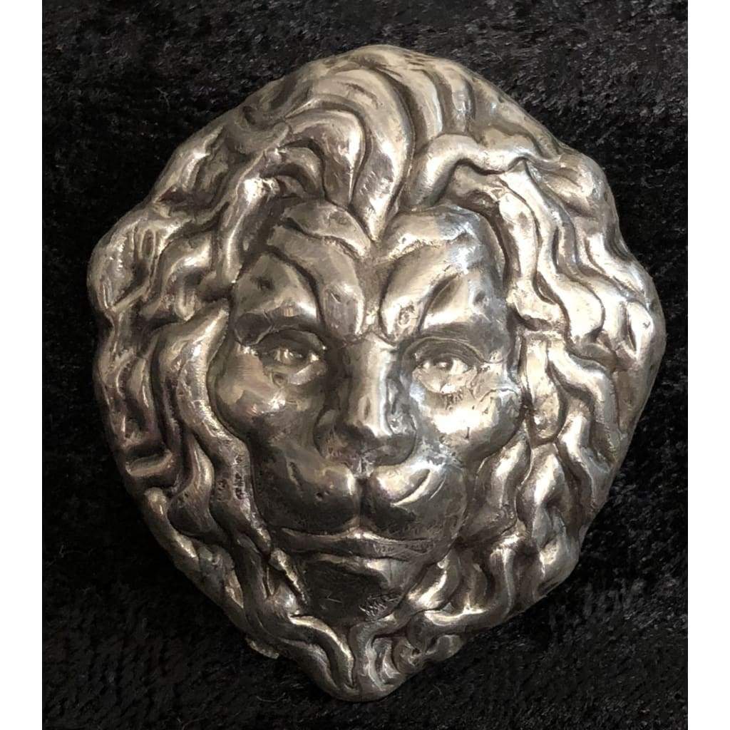 2.5 Troy Oz. MK BarZ King of the Jungle-Lion’s Head Hand Poured.999 Fine Silver