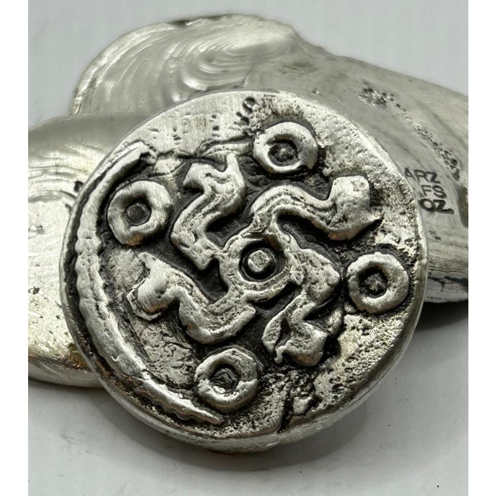 3 Oz .999 Fine Silver Round – MK BarZ Octopus LTD Hand Poured Bullion – 2018
