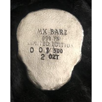2 Oz MK BarZ Stamped Deadly Rose-Sugar Skull Shaped LTD.999 FS