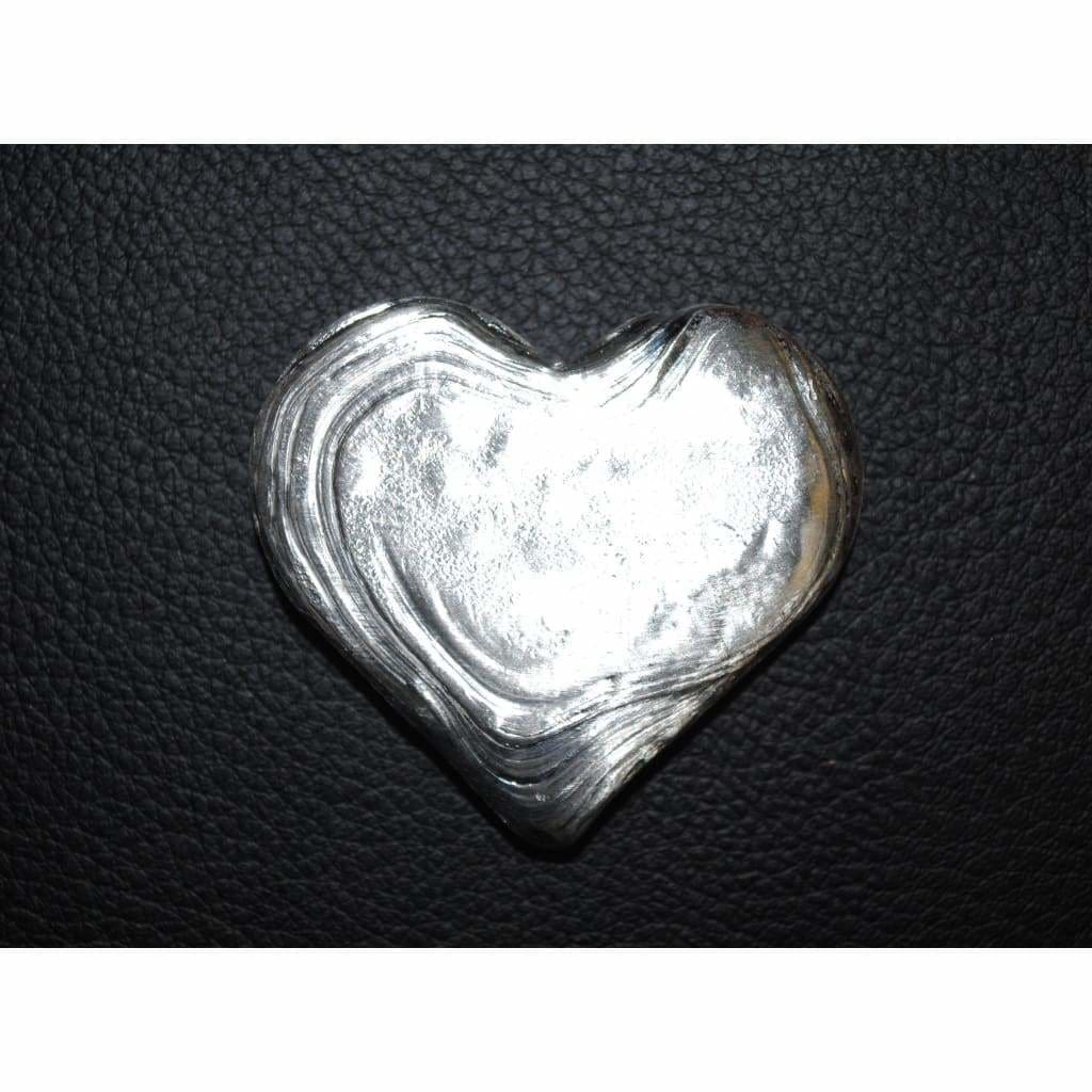 2 Ozt. MK BarZ Classic Classic Heart Stamped.999 Fine Silver