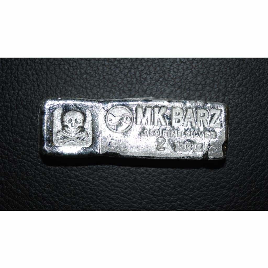2 Troy Oz. MK BarZ Classic Kit Kat Stamped Bar.999 Fine Silver
