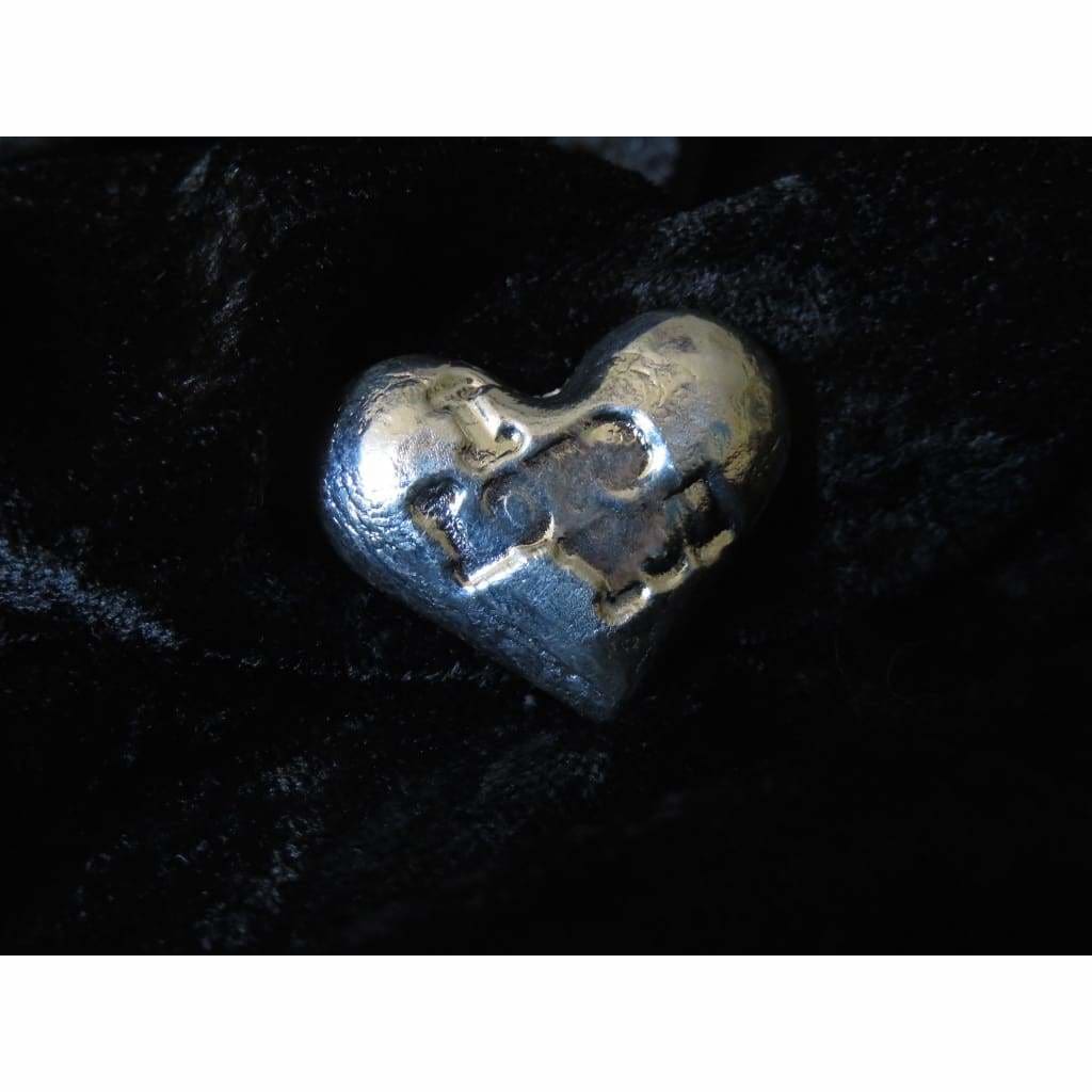 2 Troy Oz. MK BarZ I Love You Heart (No Patina) Hand Poured.999 Fine Silver