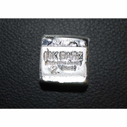 2 Troy Oz. MK BarZ The Cube Stamped.999 Fine Silver