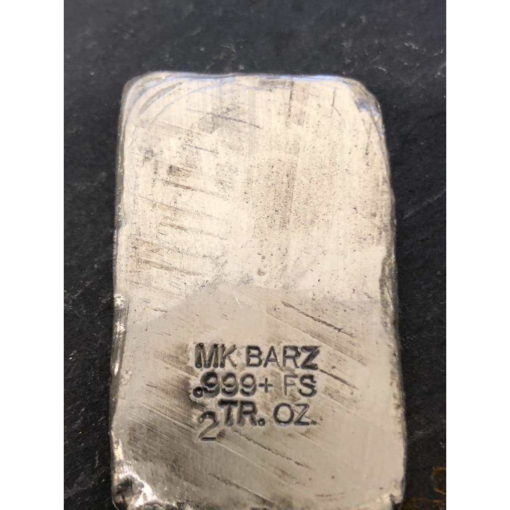2 Troy Oz MK BarZ USA Dog Tag Bar.999 FS