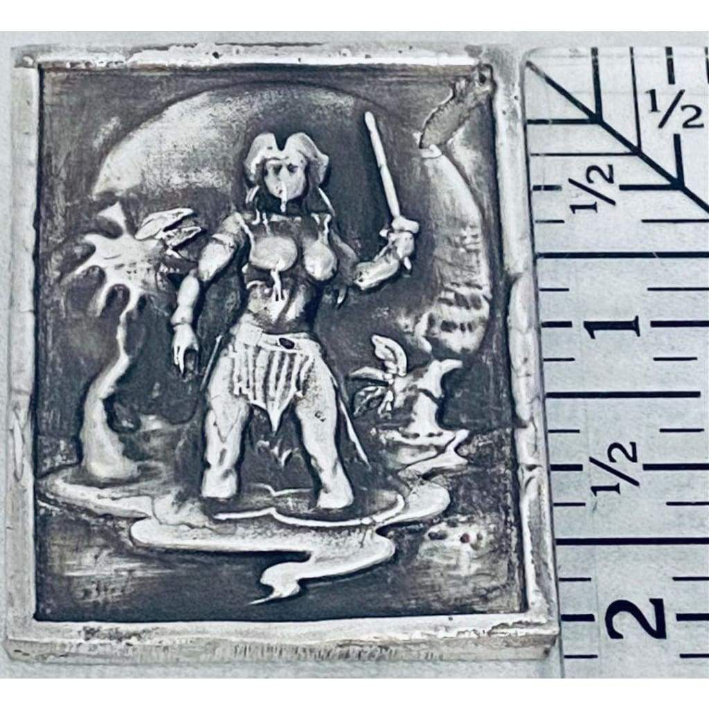 @3.47Oz MK BarZ She Pirate2D Framed Sand Cast Picture by Paul Abrams.999 FS