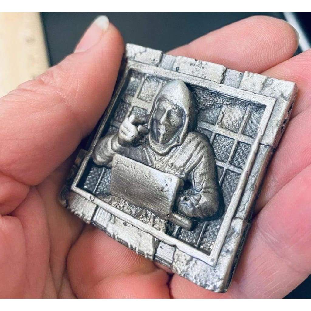 @3.5 Oz MK BarZ Anonymous is Watching 2D Sand Cast Framed Relief.999 FS