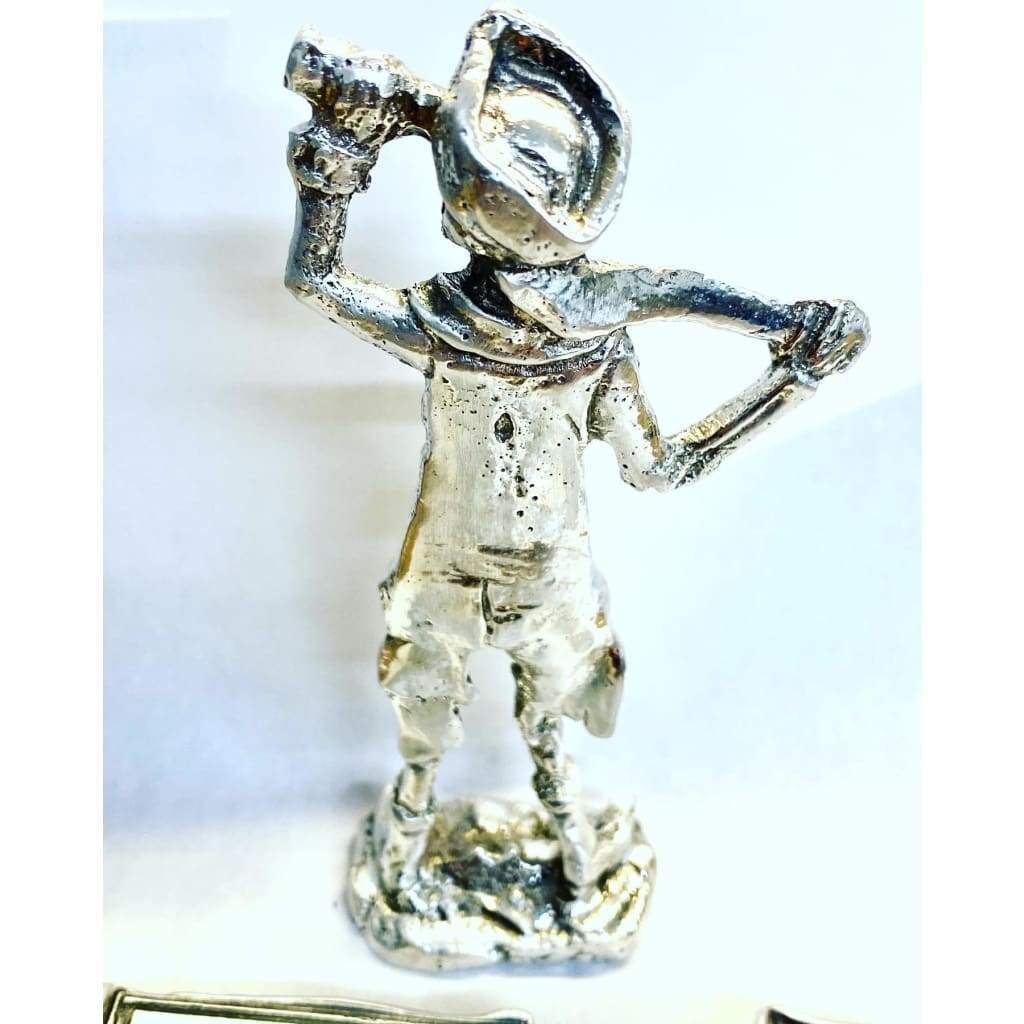 3.5 Ozt MK BarZ Drunken Pirate statue.999 fine silver
