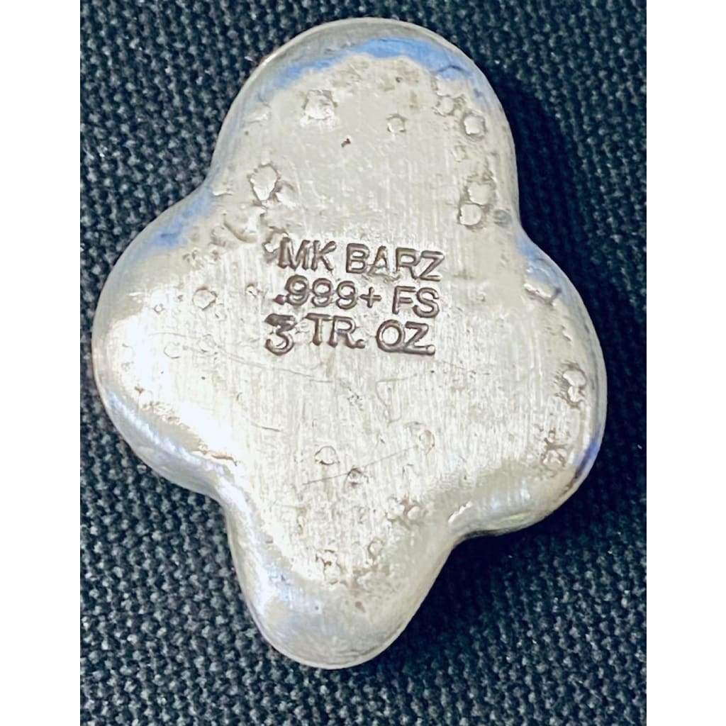 3 Ozt MK BarZ Mandalore Mythosaurs Hand Poured Bar.999 Fine Silver