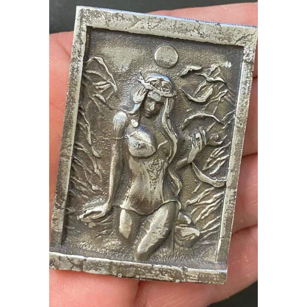 @3 Ozt MK BarZ Mother Nature 2D Framed Sand Cast Picture by Paul Abrams.999 FS
