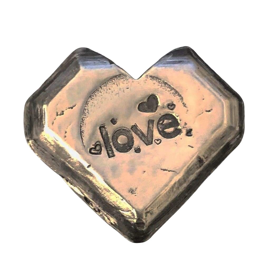 4 Oz MK BarZ LOVE Diamond Heart Shaped Bar - silver bullion