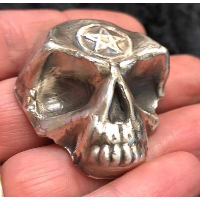 4 Ozt MK BarZ Lil Chaos Skull Hand Poured.999 FS