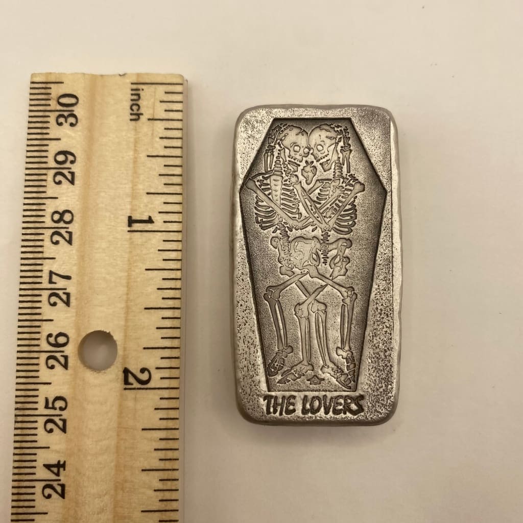 5 Oz MK BarZ The Tomb of Lovers Stamped Bar.999 FS