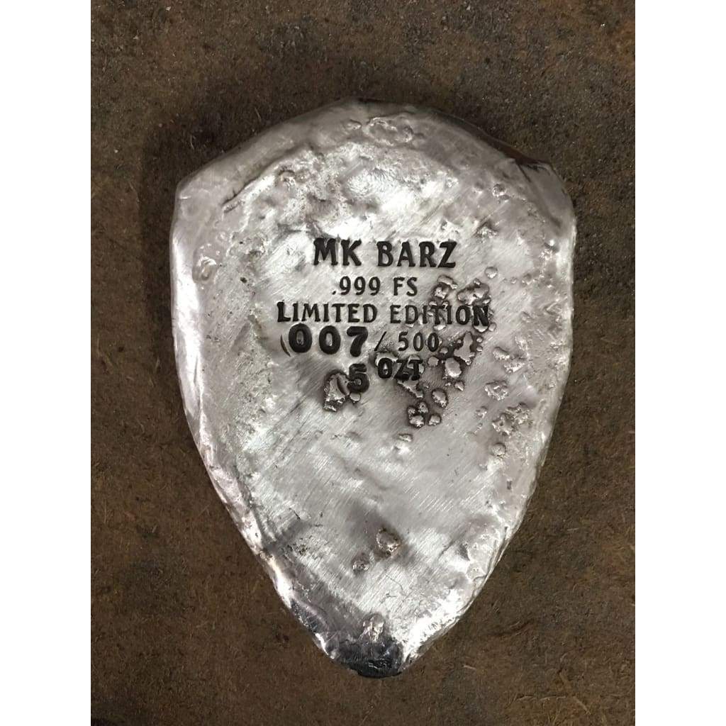 5 ozt MK BarZ Kings Shield Sand Cast.999 FS LTD