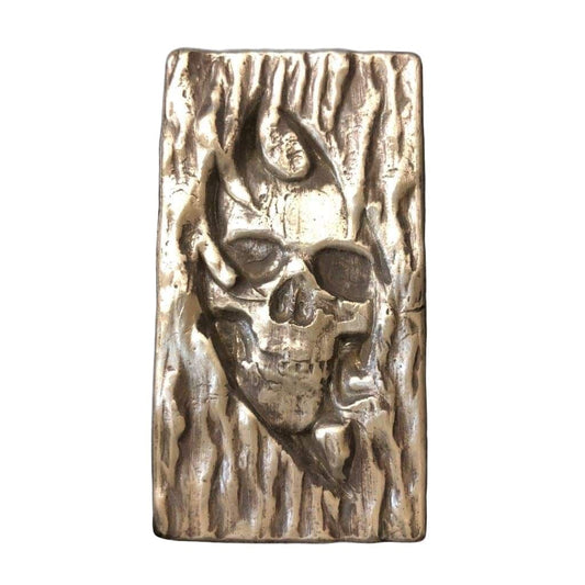 5 Troy Oz. MK BarZ Death in the Forest Hand Poured Relief.999 FS