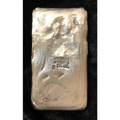 5 Troy Oz. MK BarZ Death in the Forest Hand Poured Relief.999 FS