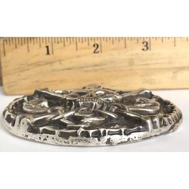 8 Oz MK BarZ "Serpent Victory Skull" LTD Sand Cast .999 Fine Silver - MK BARZ AND BULLION