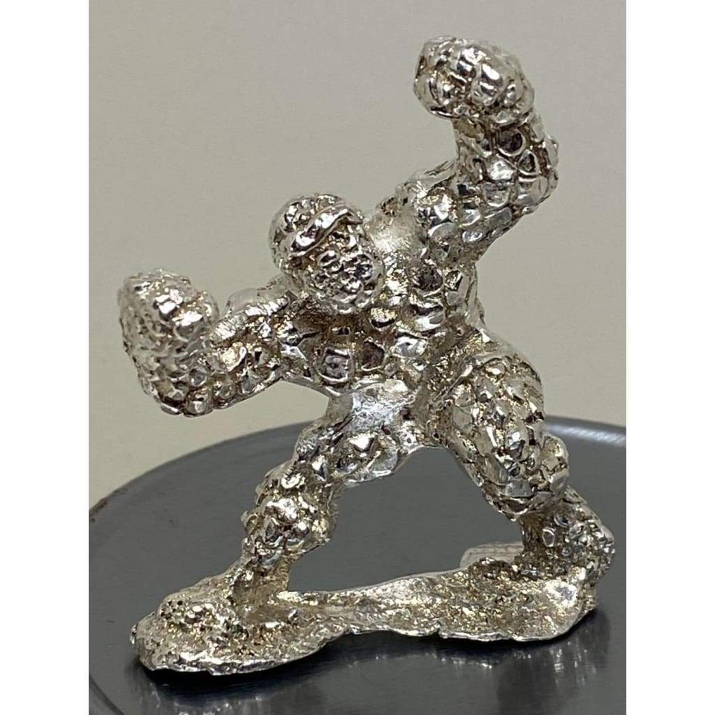 Approx 2.35 Ozt MK BarZ The Thing 2 Part Mold Sand Cast Statue.999 Fine Silver