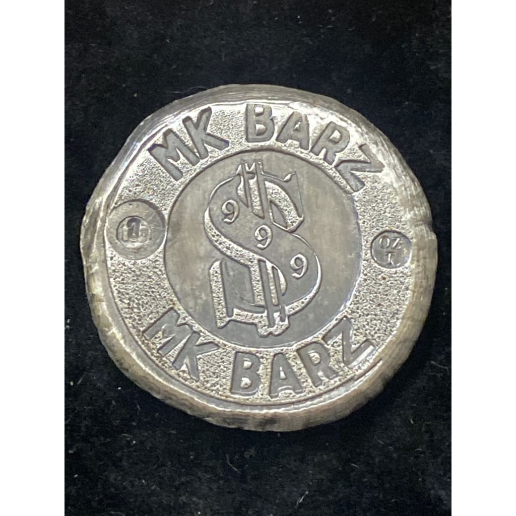 MK BARZ”Bitcoin Blockchain Babe“ round 999 FS 1 Troy ounce